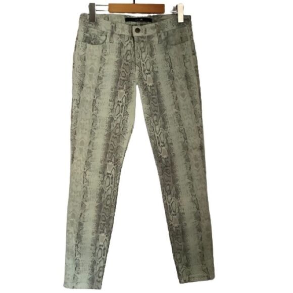 JOE’S “HIGH WATER” SNAKESKIN PRINT ANKLE CROPPED SKINNY‎ JEANS SIZE 27 NWOT - Picture 1 of 8